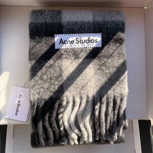 Acne Studios Fuzzy Wool Blend Scarf – Cozy Minimal Luxe Vibes